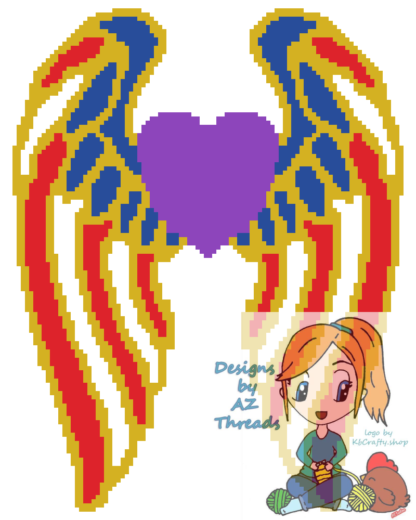 AzThreads Soldier Wings Graph and Written 100x120